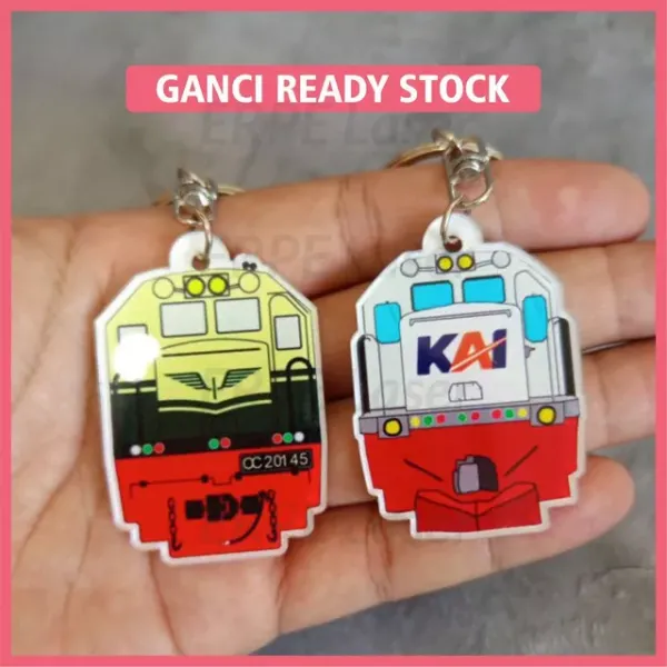 Gantungan kunci akrilik kereta api Indonesia