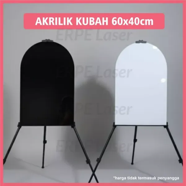 Papan ucapan akrilik bentuk kubah 60x40 cm