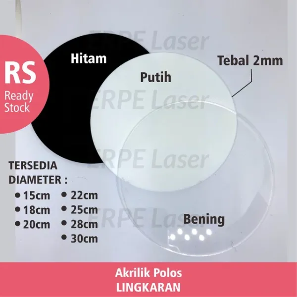 Tatakan gelas dan coaster akrilik bulat